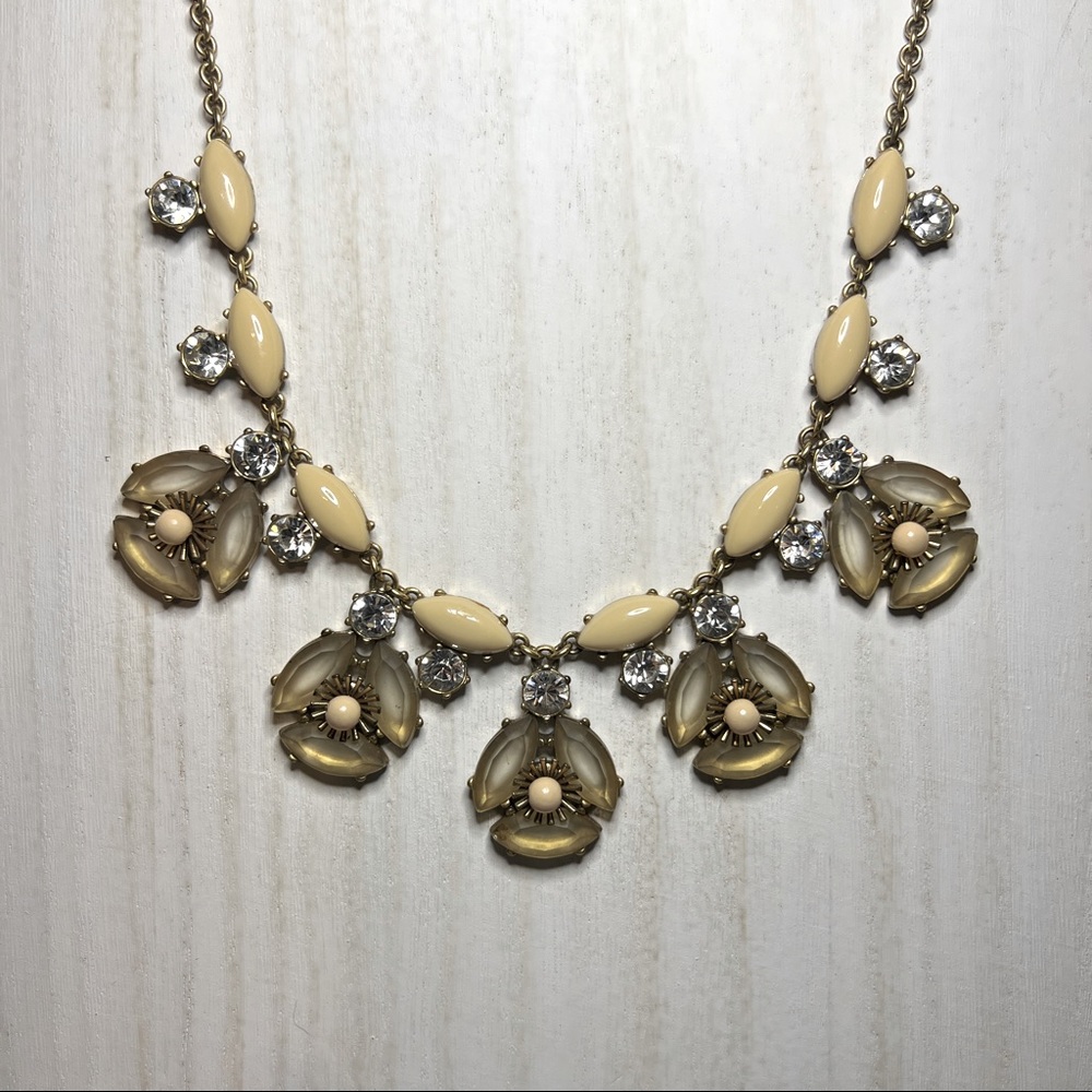 J. Crew Pale Yellow Statement Necklace